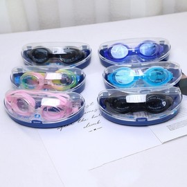 Adult Waterproof Swimming Goggles, Anti-Fog & Transparent Free Size/Dark Blue 15ea
