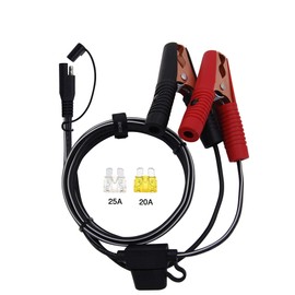 SCCKE 4.9FT 14AWG Battery Alligator Crocodile Clip to SAE Connector Extension Cable,12V SAE Quick Release Adapter to Alligator Clips Quick Disconnect Cable