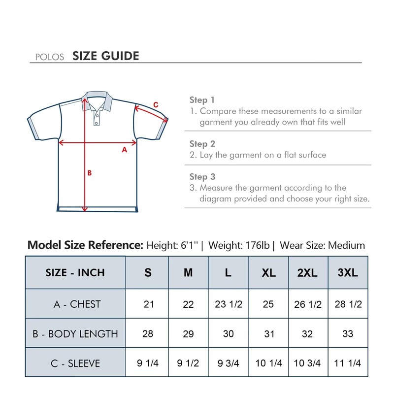 M MAELREG Mens Pique Polo Shirts Short Sleeve Performance Moisture