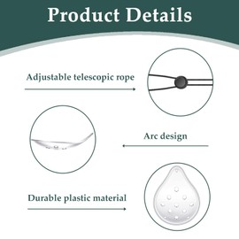 2 Pcs Transparent Eye Shield After Surgery, 9 Hole Plastic Ventilated Clear Eye Patches After Cataract Surgery Recovery, Adjustable Durable Protective Eye Masks, Eye Care Accessories for Adults