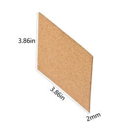 MIDELONG Self-Adhesive Cork Sheets 4"x 4" for DIY Coasters, Cork Board Squares Backing Cork Tiles Mat Cork Mat Mini Wall Cork Board with Strong Adhesive-Backed, Pack of 10