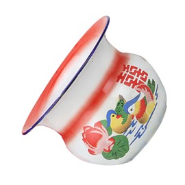 Gatuida Practical Enamel Urine Storage Pot for Elderly Easy to Clean Adult Convenient Urinal Pail Stable Vintage Design Home Use Potty Toilet