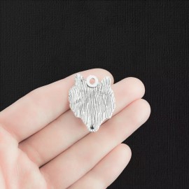 Unbranded 4 Wolf Charms Antique Silver Tone Stunning Detail - SC1736