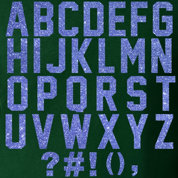 47 Pieces, 3" Glitter Iron-On Letters – Heat Transfer Vinyl