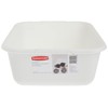 Rubbermaid 2951-AR WHT Dish Pan, Rectangular, White Plastic, 11-1/2-Qts. WHITE