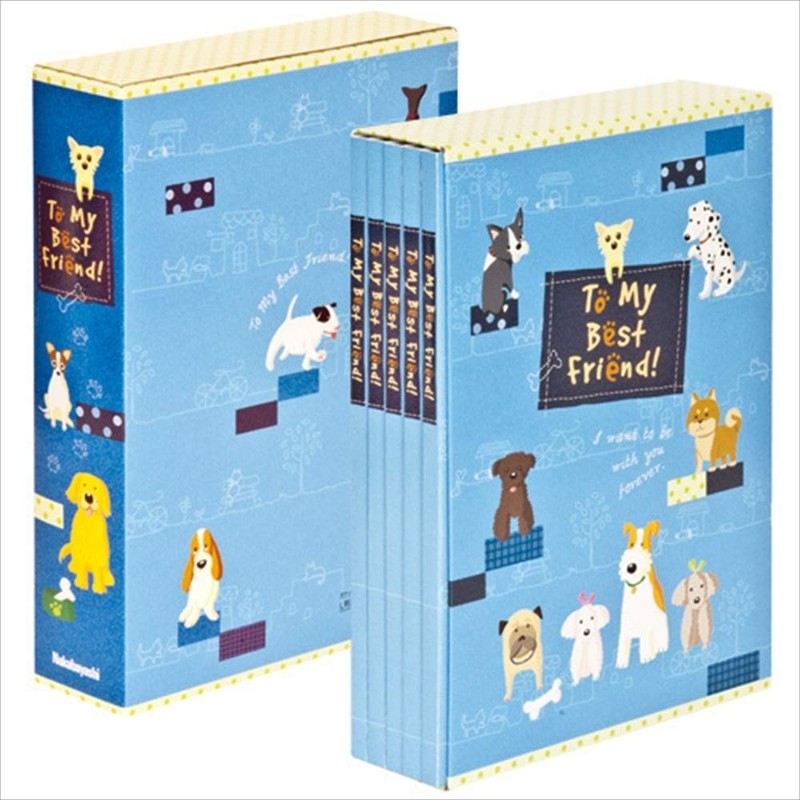 ナカバヤシ ポケットアルバム5冊組 キャット&ドッグ ブルー 5PL-270-30-B