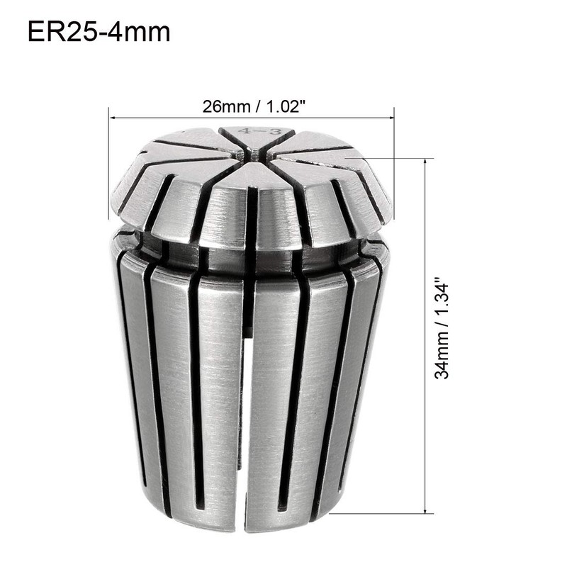 sourcing map Collet Chuck ER25 4 mm for CNC Engraving