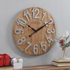 FirsTime & Co. Slat Wood Wall Clock, 22.5", Tan,243