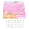Summer Floral Pattern Shower Curtain with Hook Bathroom Curtain for