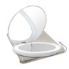Milishow Travel Mirror with LED Lighted, 1x/10x Magnification Compact Mirror