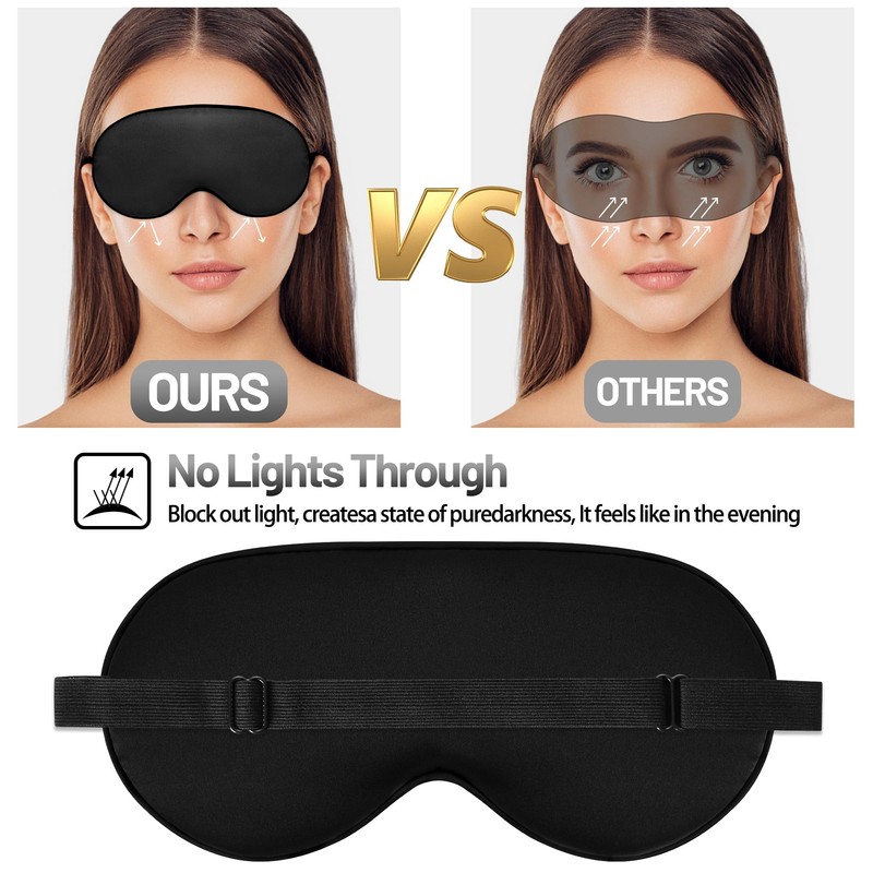 Sleep Mask, Silk Eye Mask for Sleeping with Adjustable Strap,