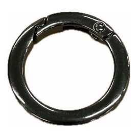 Waki Sangyo BK-1030 Round Carabiner Keychain, Climbing, Round, Small, Outer Diameter 1.4 inches (35 mm), Gunmetal, Zinc Alloy