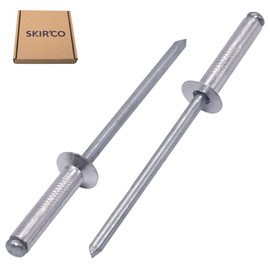 SKIR'CO (100 pcs) Countersunk Aluminium Blind Rivets 3.0 x 14 mm, Steel Mandrel, Pop Rivets