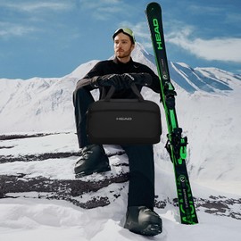 HEAD 40L Waterproof Travel Duffel Bag for Men & Women, Large Sport Gym Bags for Fitness/Weekender Overnight, Lightweight Luggage Shoulder Bag for Business/Workout/Trip, Black