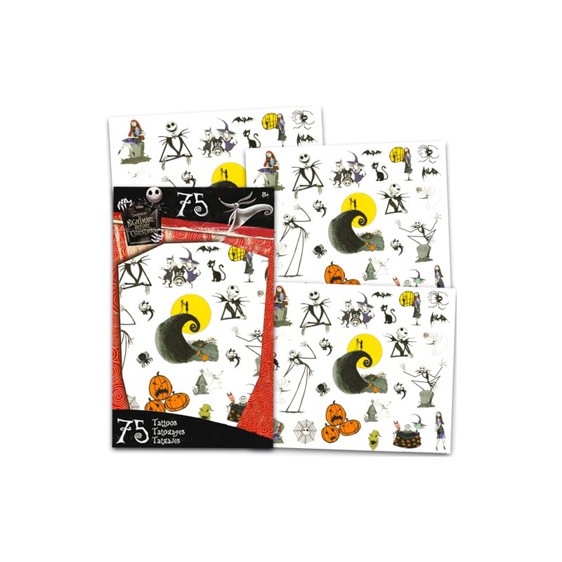 Nightmare Before Christmas Tattoos - 75 Temporary Tattoos ~ Jack