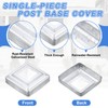uxcell 6Pcs Post Base Cover, 3"x3" (Internal Size 1.2"x1.2") Metal