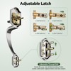 MAXECURITY Silver Front Door Handle and Deadbolt Set, Classic Lock