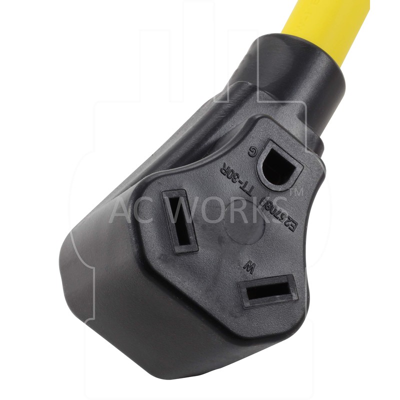 AC WORKS Generator to 30Amp RV Adapter (L14-30 30A 4-Prong