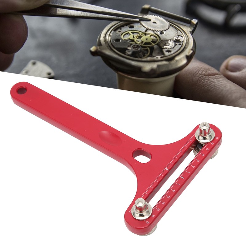 T Shaped Watch Back Case Opener Alloy Steel Clear Scale