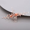 Chargances 2pcs Wedding Bride Rhinestone Hair Vine Comb Flower Pearl