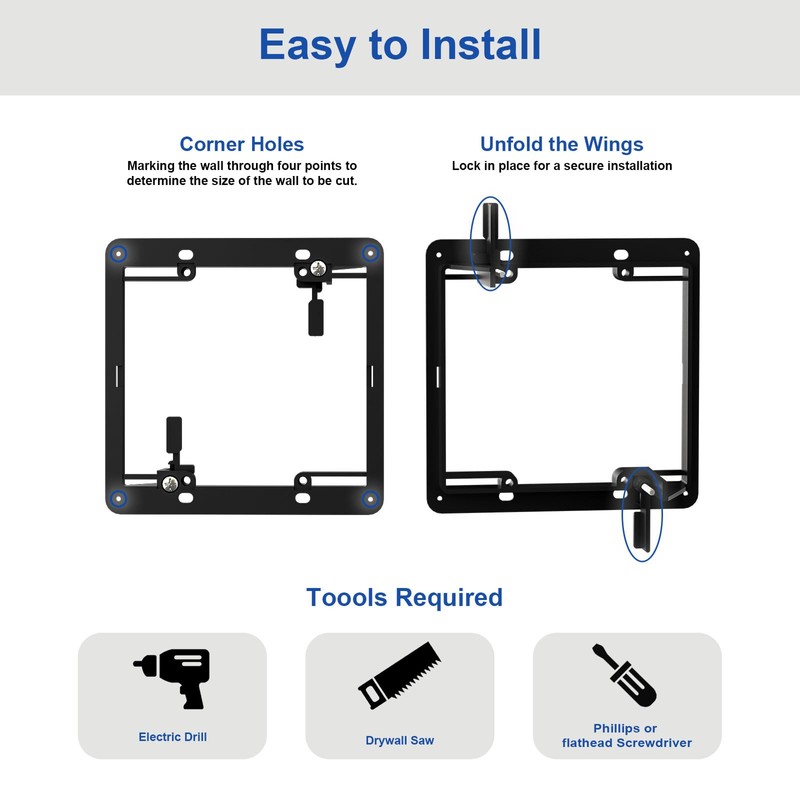 iwillink 2 Gang Brush Wall Plate with Mounting Bracket, Pass