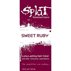 Splat | Sweet Ruby | Original Foil Packet1.5 Oz. | 30 Wash | Semi-Permanent Hair Dye