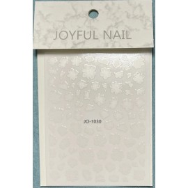 Joyful Nail Nail Stickers Art Decal DIY Design 3D Waterproof White Flowers JO-1030