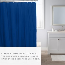 Bath Bliss 2 Pack PVC Heavy Weight Shower Curtain Liner | 4G | 70" x 72" | Rust Resistant Copper Grommets | Magnetic Hem | White