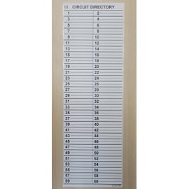 Littversions 60/120 Circuits -1Pcs Replacement for Cutler Hammer Eaton Electrical Circuit Breaker Fuse Panel Directory Labels Stickers Decals CKTDIR