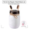 Komashr Mason Jar Bathroom Accessories Lids Set(4pcs) - Jar Not