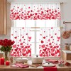 Valentine's Day Kitchen Curtains for Windows, Valentines Day Kitchen Decor