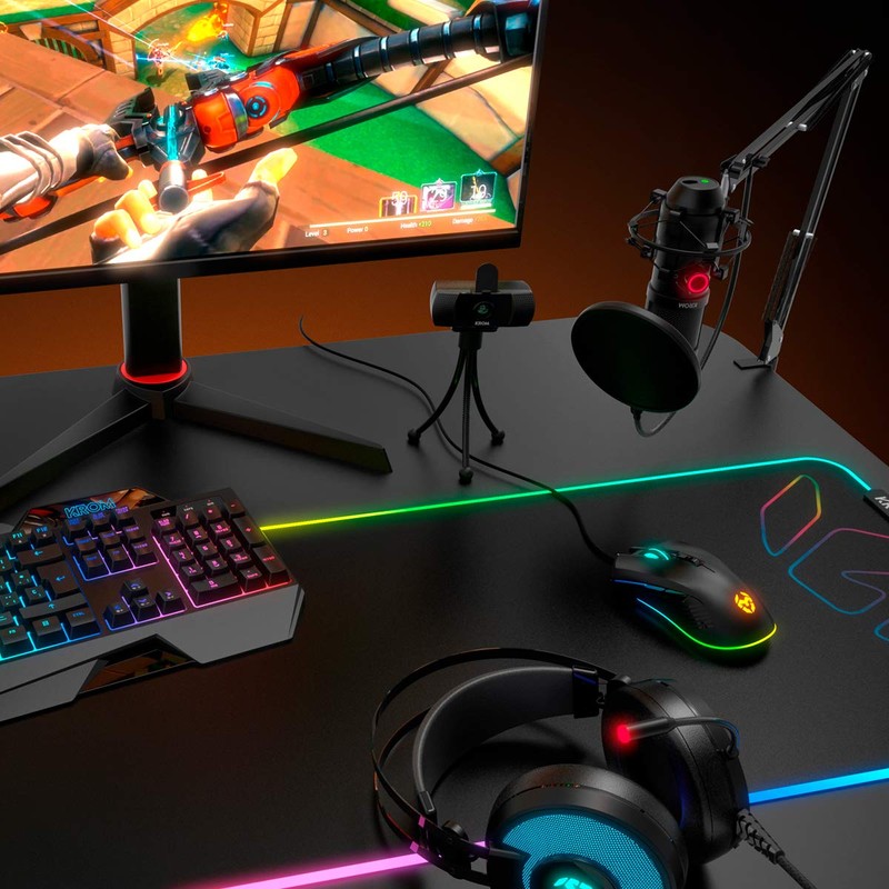 KROM Webcam KAM -NXKROMKAM- Webcam Designed for Gaming, 1080p, 30fps,