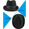 Classic Unisex Trilby Fedora Hat (US, Alpha, One Size, Black)