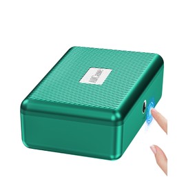 AICase Biometric Fingerprint Storage Box, Portable Security Box for Money Jewelry Safe Combination Lock for Car Home Office Travel Green