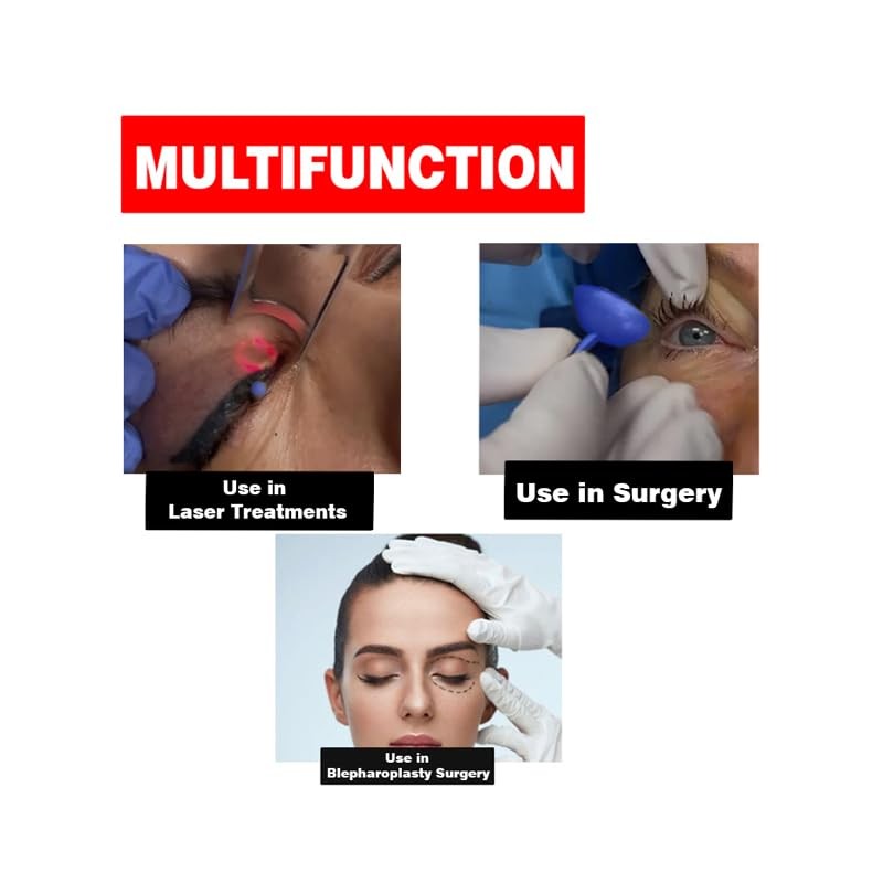 Medfort-Instruments Corneal Eye Shield Protector, Stainless Steel, 29mm x 21mm