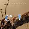 YueYuan Opal Earrings 925 Sterling Silver Simple Elegant Style Earrings