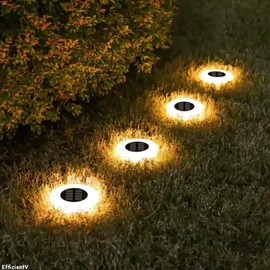 Generic Modern Solar Lights Outdoor Waterproof IP65, In-Ground Lights, Courtyard Garden Arrangement Ground Light for Outside Landscape White, OIGBV36