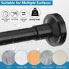 Bonpally Adjustable Tension Curtain Rod, 32-75 Inches Non-Slip Stainless Steel