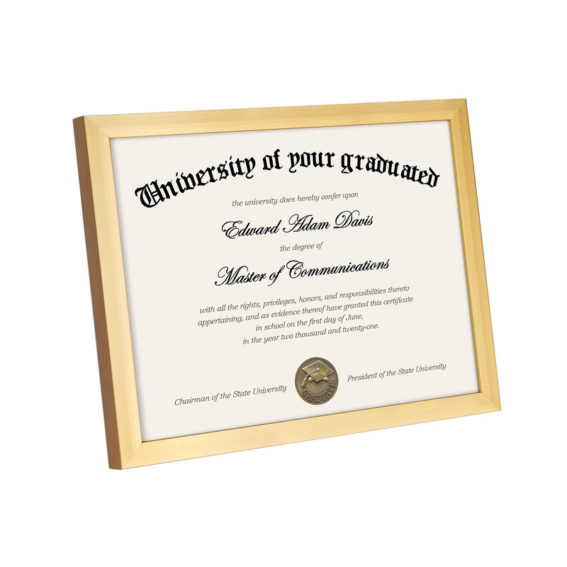 upsimples Certificate Frame with High Definition Glass, 8.5 by 11