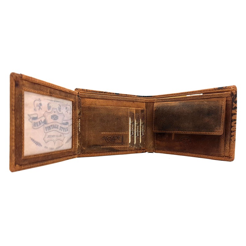 Jockey Club Genuine Buffalo Full Leather Wallet with RFID Protection,