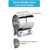 DecoHongDi 2.5 Inch Exhaust Clamps 2 Packs,2 1/2in Lap Joint