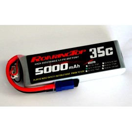 RoaringTop LiPo Battery Pack 35C 5000mAh 3S 11.1V with EC5 Plug