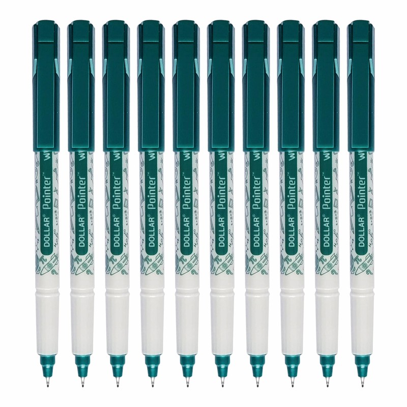 WOW Fineliner Pens Set, Fine Point (0.3mm), GREEN, Pack of