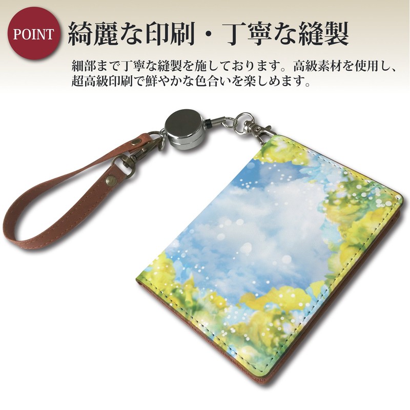 Pretimo Photo Glitter Floral Flower Flower Bifold Reel Strap Pass