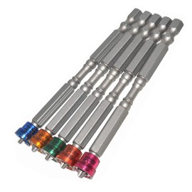 Saipe 5pcs Magnetic PH2 Phillips Cross Head Screwdriver Bit 1/4 Inch Hex Shank Depth Stop Drywall Screw Driver Drill Bits Screw Setter Bit, 100mm Length