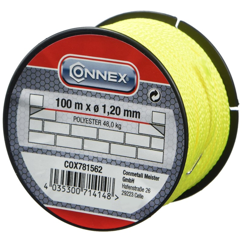 Connex COX781562 Mason's Lacing Cord, Yellow, 1.2 mm x 100