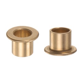 QUARKZMAN Flange Bearing Sleeve 8 mm Bore 10 mm OD 10 mm Length 1.2 mm Flange Thickness Bronze Bushing Self-Lubricating Sliding Bushing Sleeve for Industrial Systems Pack of 2