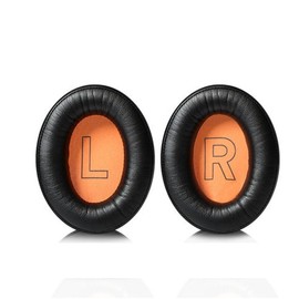 INF Replacement Ear Pads for Kingston HyperX Cloud Hurricane 2/Cloud Alpha, Alpha S, Ear Pads Made Skin-Like Leather, Black + Orange