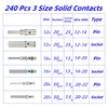 240PCS Deutsch Solid Contacts, Contact Sizes 12 16 20 Male
