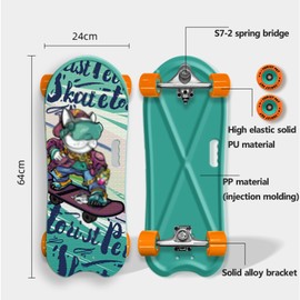 Skateboard for Dogs - Dog Skateboard, Smooth, Flexible Cornering Pet Skateboard Complete Designed for Dogs and Pets - No Assembly Required - Max Load 80kg for Pets(Green)